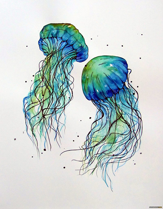 Прикольный рисунок медузы из Тик Тока: как ее нарисовать